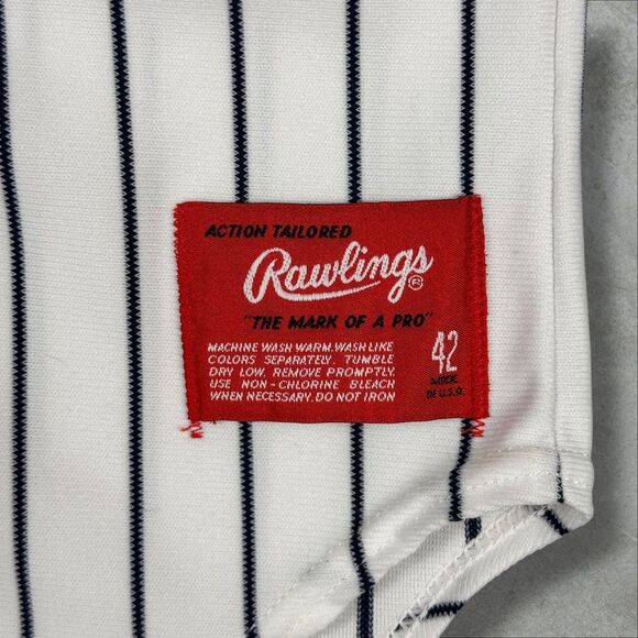 Vintage 80s New York Yankees Pinstripe MLB Baseball Jersey - 42 - Picture 4 of 9